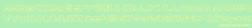 federalservice3d Font – Yellow Fonts on Green Background