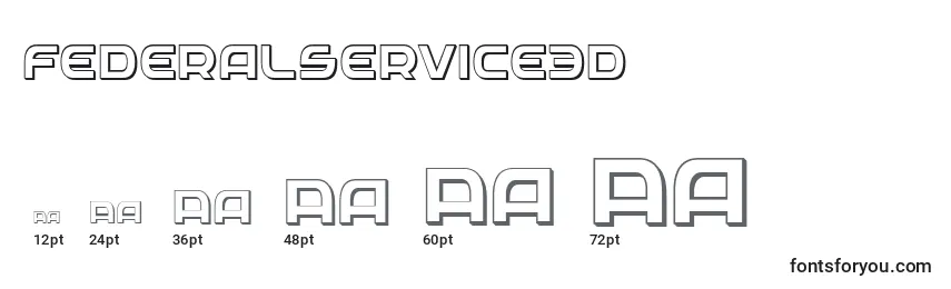 Größen der Schriftart Federalservice3d