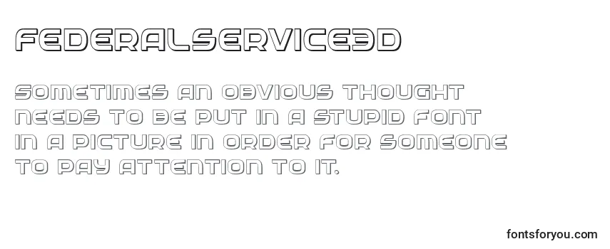 Review of the Federalservice3d Font