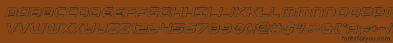 federalservice3dital Font – Black Fonts on Brown Background