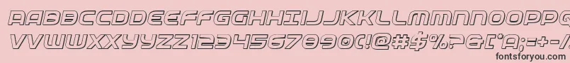 federalservice3dital Font – Black Fonts on Pink Background