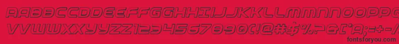 federalservice3dital Font – Black Fonts on Red Background