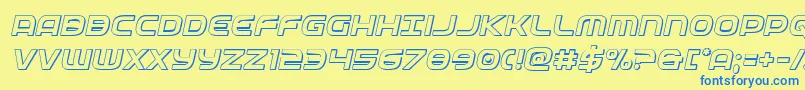 federalservice3dital Font – Blue Fonts on Yellow Background