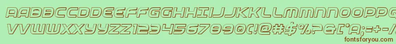 federalservice3dital Font – Brown Fonts on Green Background