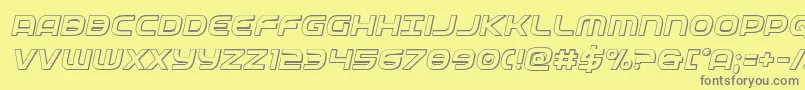 federalservice3dital Font – Gray Fonts on Yellow Background