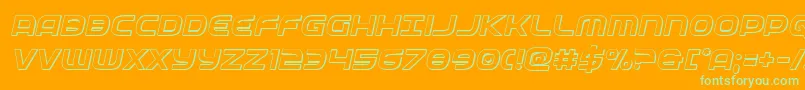 federalservice3dital Font – Green Fonts on Orange Background