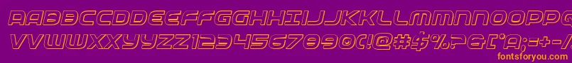 federalservice3dital Font – Orange Fonts on Purple Background