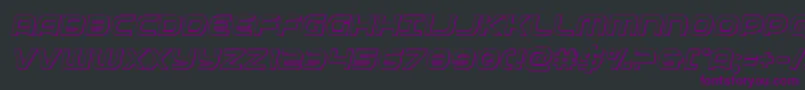 federalservice3dital Font – Purple Fonts on Black Background