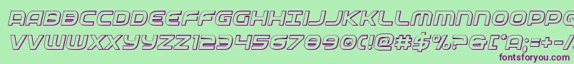 federalservice3dital Font – Purple Fonts on Green Background