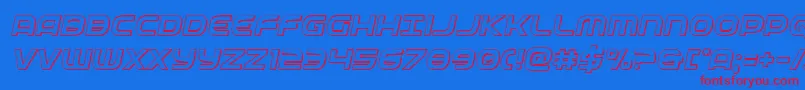 federalservice3dital Font – Red Fonts on Blue Background