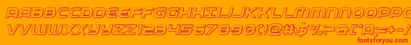 federalservice3dital Font – Red Fonts on Orange Background