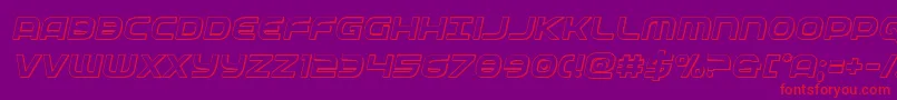 federalservice3dital Font – Red Fonts on Purple Background