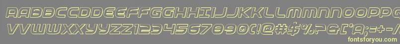 federalservice3dital Font – Yellow Fonts on Gray Background