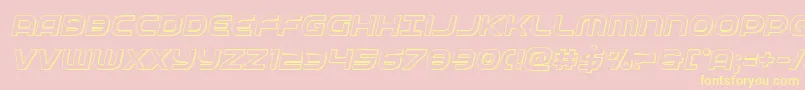 federalservice3dital Font – Yellow Fonts on Pink Background