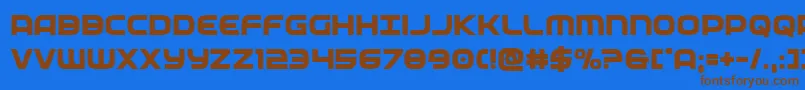 federalservicebold Font – Brown Fonts on Blue Background
