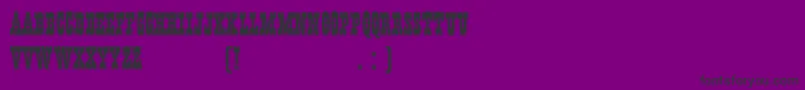 Шрифт HffYoungWanna – чёрные шрифты на фиолетовом фоне