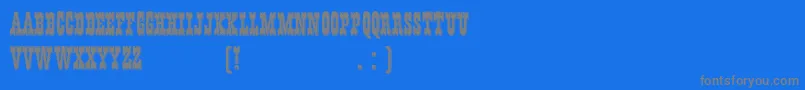 HffYoungWanna-Schriftart – Graue Schriften auf blauem Hintergrund