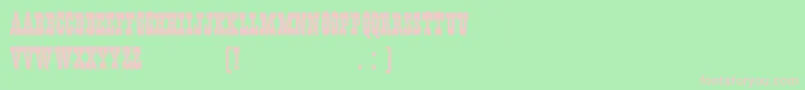 HffYoungWanna Font – Pink Fonts on Green Background