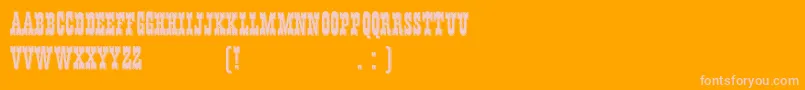 HffYoungWanna Font – Pink Fonts on Orange Background