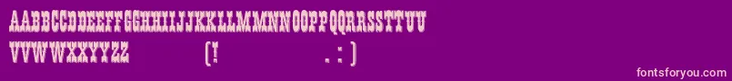 HffYoungWanna Font – Pink Fonts on Purple Background