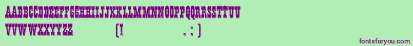 Шрифт HffYoungWanna – фиолетовые шрифты на зелёном фоне