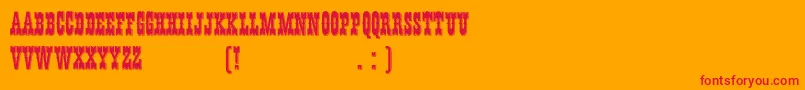 fuente HffYoungWanna – Fuentes Rojas Sobre Fondo Naranja