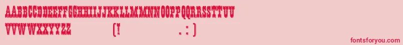HffYoungWanna Font – Red Fonts on Pink Background