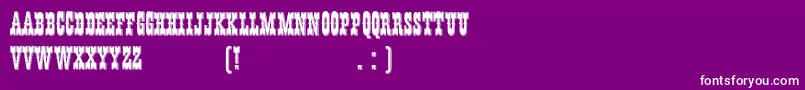 HffYoungWanna-Schriftart – Weiße Schriften auf violettem Hintergrund