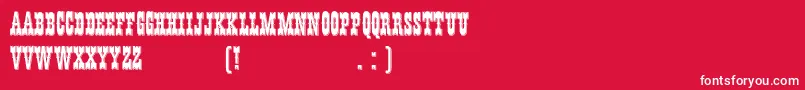 HffYoungWanna Font – White Fonts on Red Background