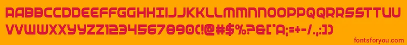 federalserviceboldcond Font – Red Fonts on Orange Background