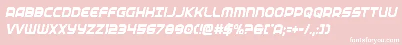 federalserviceboldcondital Font – White Fonts on Pink Background