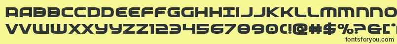 federalserviceboldexpand Font – Black Fonts on Yellow Background