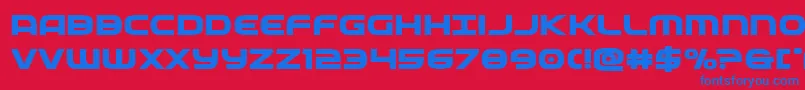 federalserviceboldexpand Font – Blue Fonts on Red Background