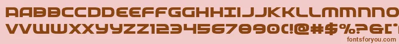 federalserviceboldexpand Font – Brown Fonts on Pink Background