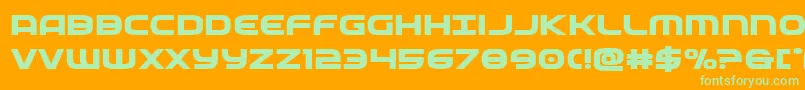 federalserviceboldexpand Font – Green Fonts on Orange Background