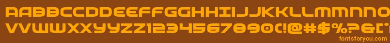 federalserviceboldexpand Font – Orange Fonts on Brown Background