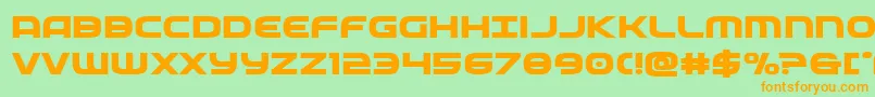 federalserviceboldexpand Font – Orange Fonts on Green Background