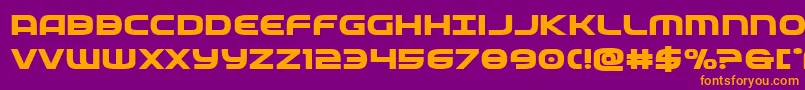 federalserviceboldexpand Font – Orange Fonts on Purple Background