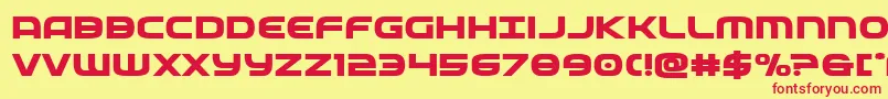 federalserviceboldexpand Font – Red Fonts on Yellow Background