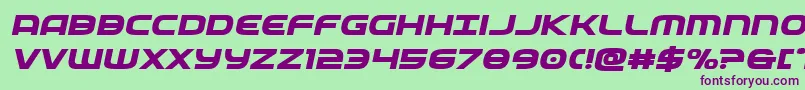 federalserviceboldexpandital Font – Purple Fonts on Green Background