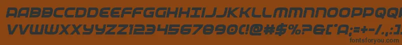 federalserviceboldital Font – Black Fonts on Brown Background