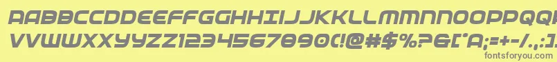 federalserviceboldital Font – Gray Fonts on Yellow Background