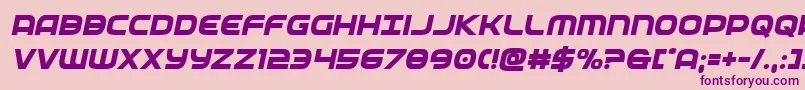 federalserviceboldital Font – Purple Fonts on Pink Background