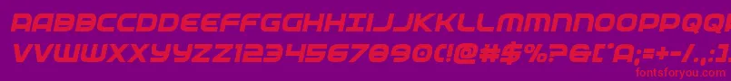 federalserviceboldital Font – Red Fonts on Purple Background