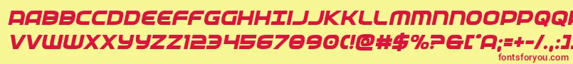 federalserviceboldital Font – Red Fonts on Yellow Background