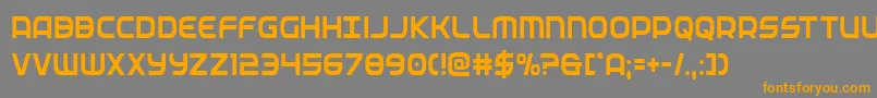 federalservicecond Font – Orange Fonts on Gray Background