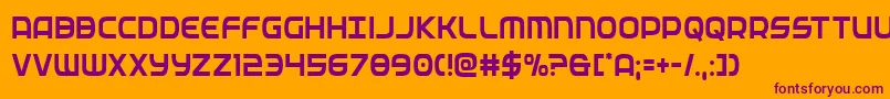 federalservicecond Font – Purple Fonts on Orange Background