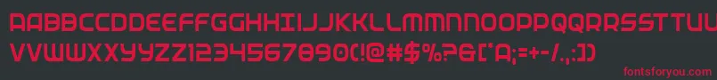 federalservicecond Font – Red Fonts on Black Background