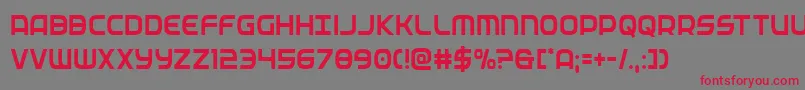 federalservicecond Font – Red Fonts on Gray Background