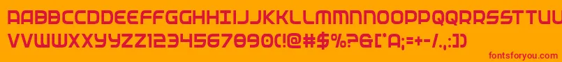federalservicecond Font – Red Fonts on Orange Background